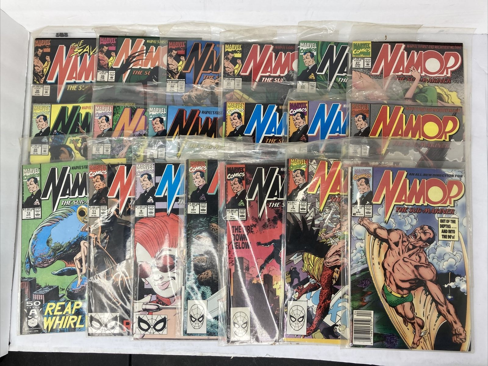Namor Comic Book Lot of 36 Paperback Marvel Comics Random Collection Bundle