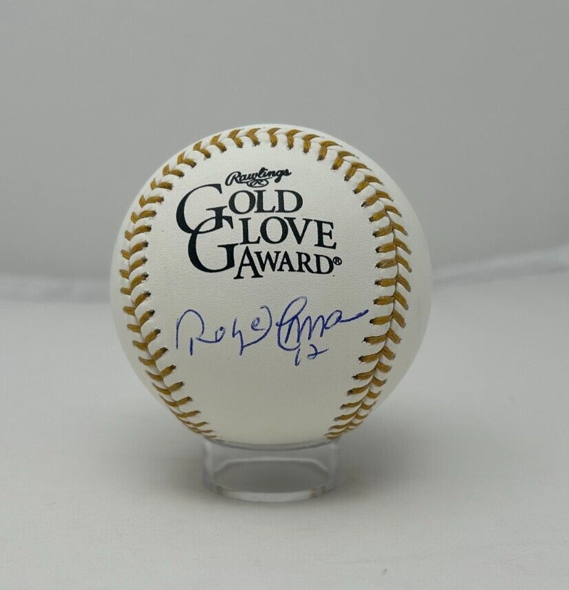Roberto Alomar Signed Rawlings Gold Glove Logo Baseball PSA 004