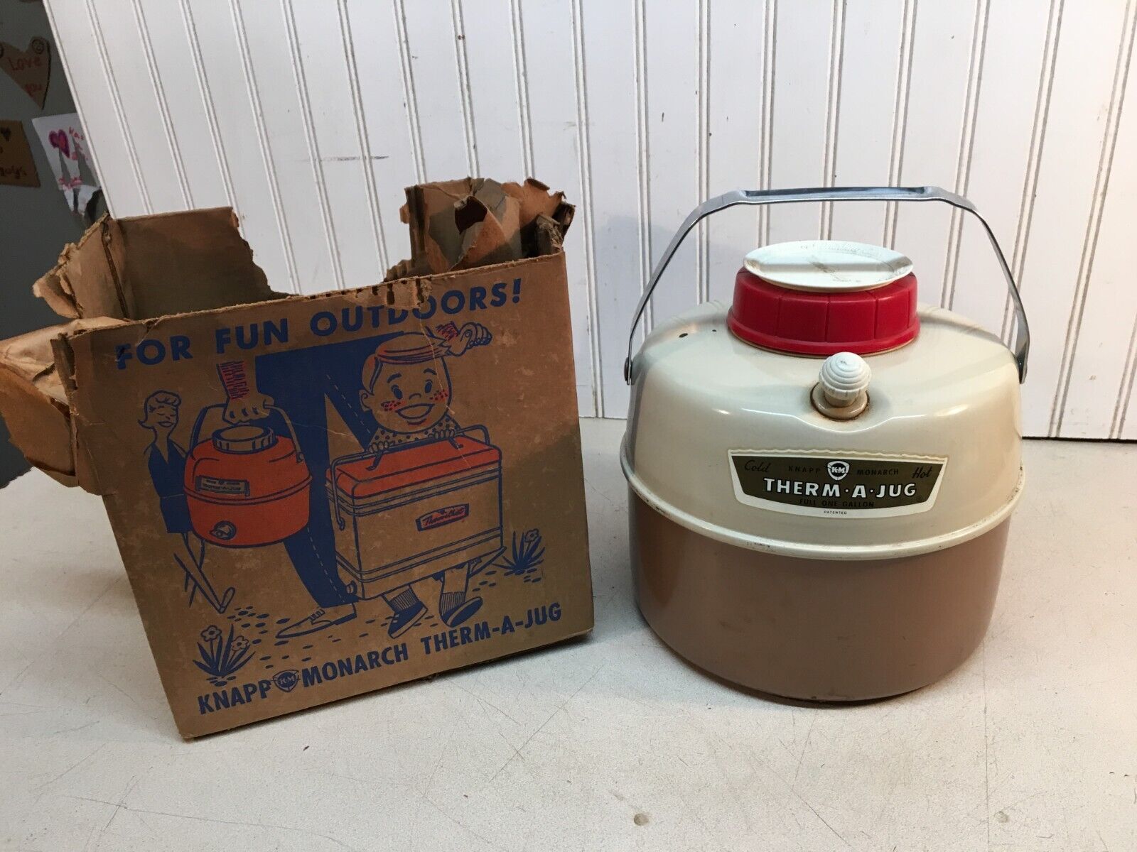 Vintage Therma-A-Jug Cooler(Knapp Monarch) 6 Quart Original Box