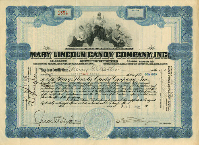 Mary Lincoln Candy Co., Inc - Candy & Ice Cream Stocks