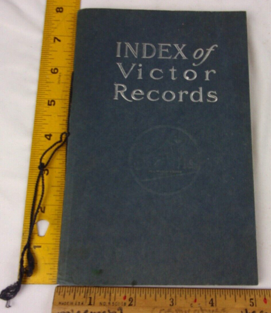Index of Victor Records 1920s ORIGINAL for owners to fill out their collection