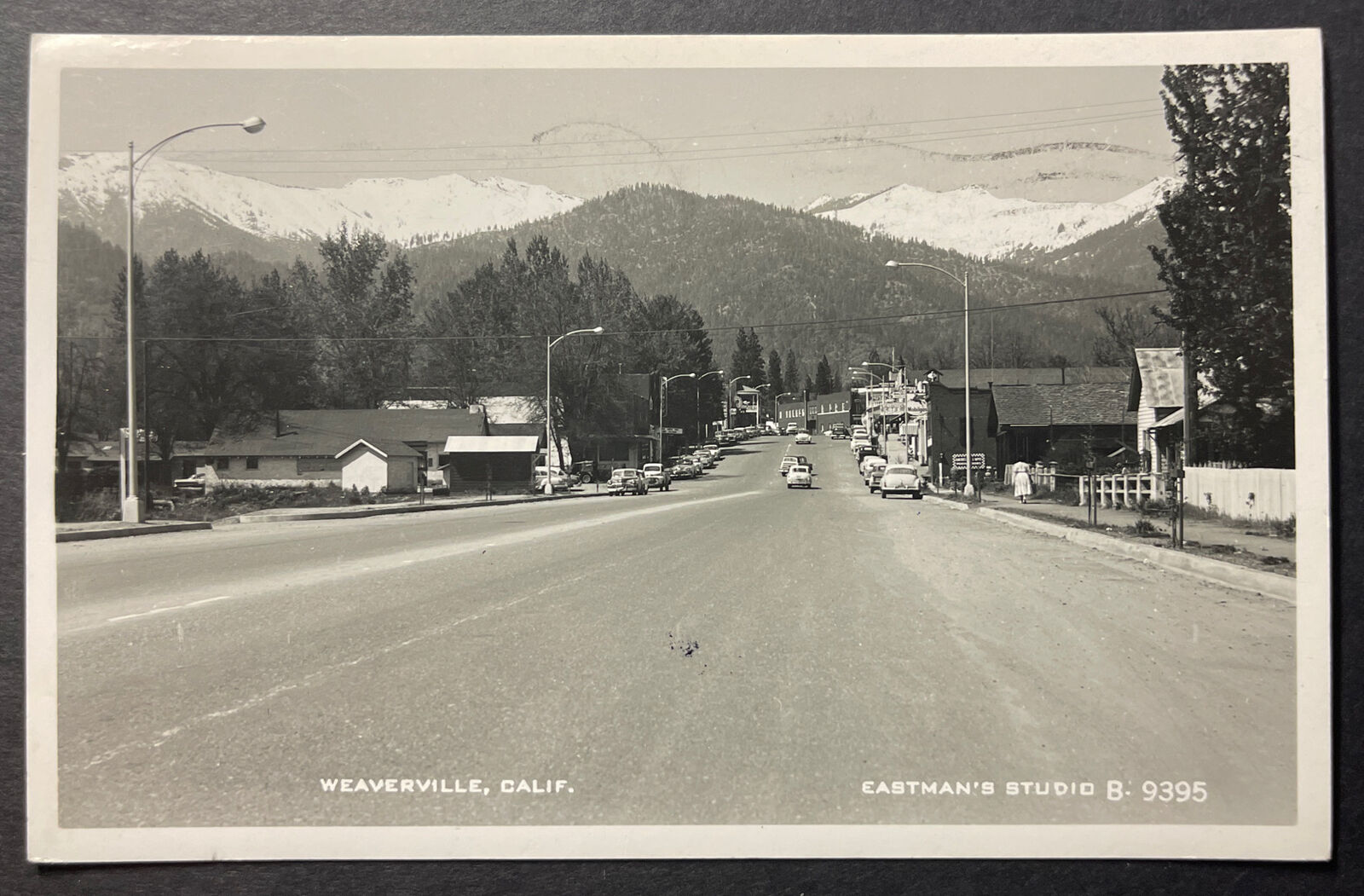 Weaverville  California RPPC Eastman's Studio 1959 Street View