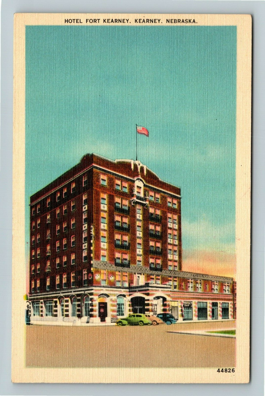 Kearney NE-Nebraska, Hotel Fort Kearney, Exterior, Vintage Postcard