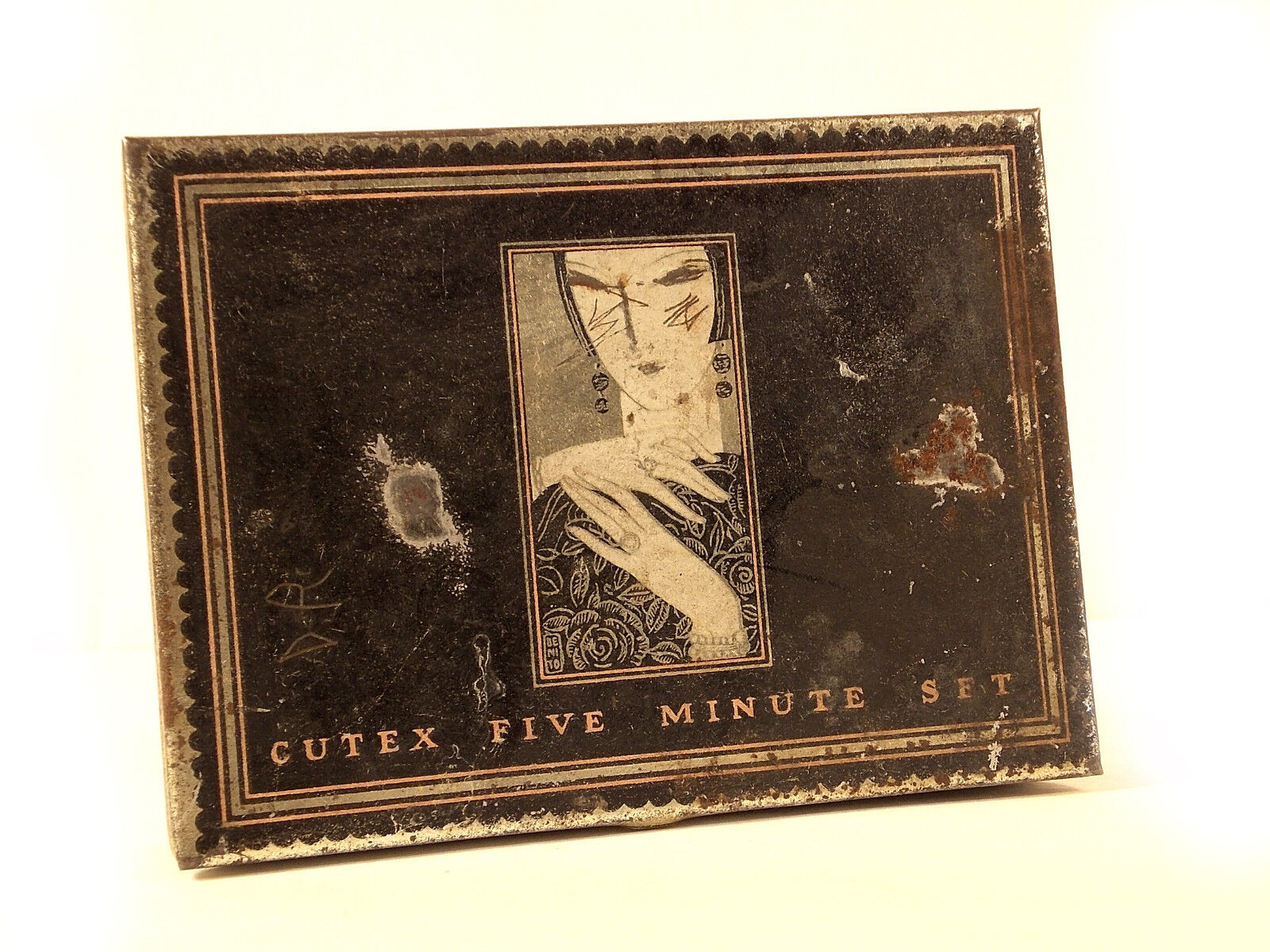 Vintage Cutex Five Minute Set 1920s  1930s Nail Polish Tin 