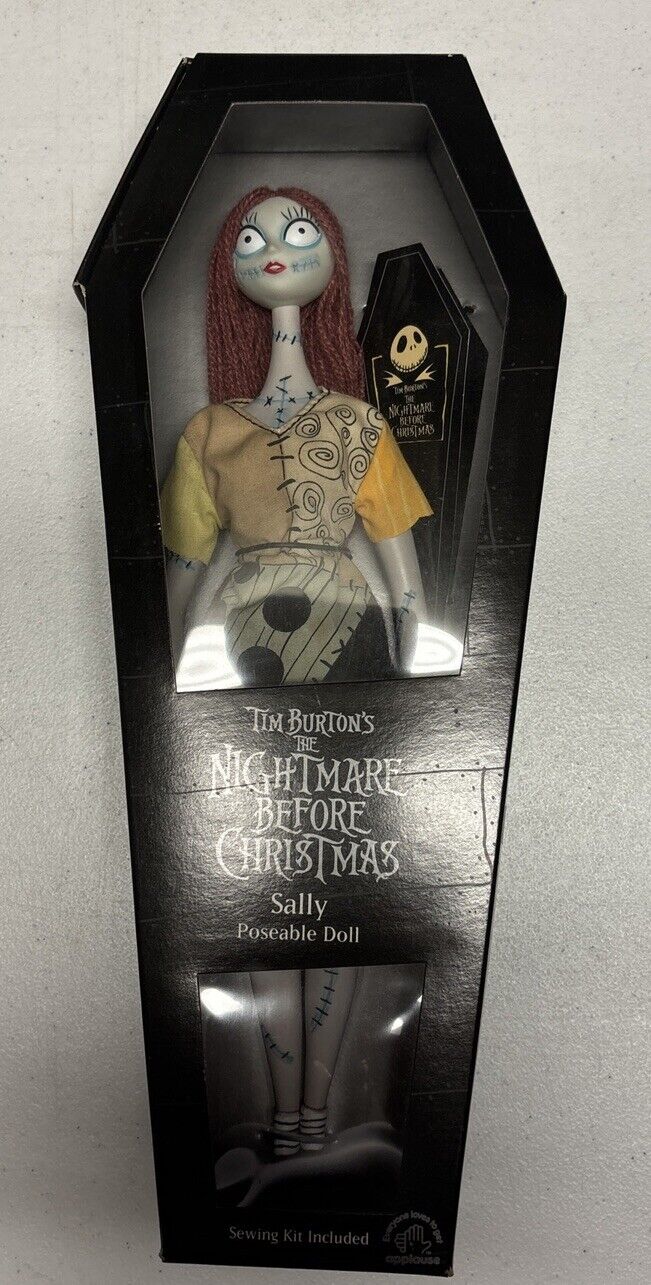Disney The Nightmare Before Christmas Sally doll in coffin box W/sewing Kit New