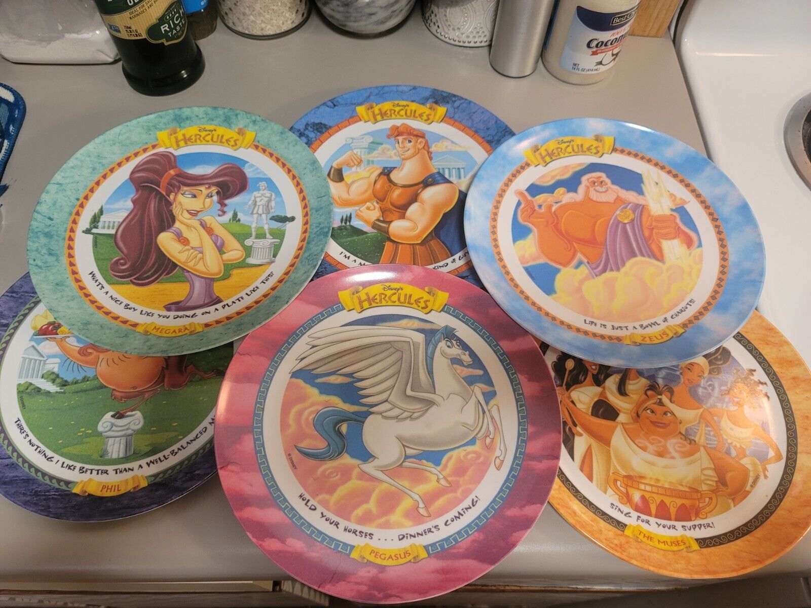 Vintage 1997 McDonalds Disney HERCULES Collector Plates Complete Set Of 6