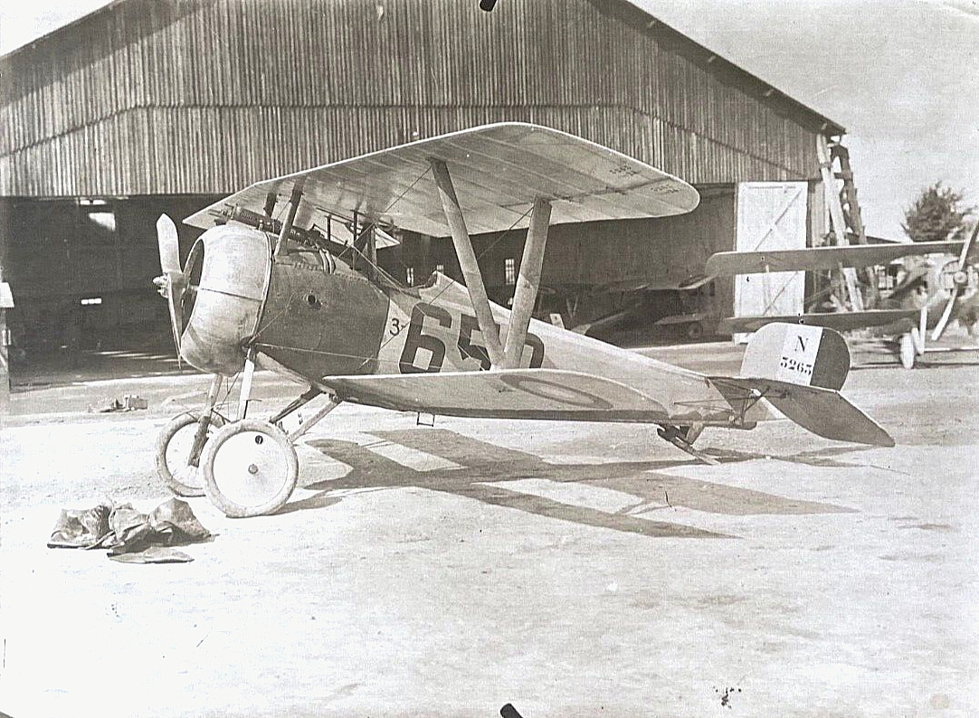 RARE WW1 US AVIATION SECTION NIEUPORT 24bis ISSOUDON FR. AERODROME 1917 PHOTO