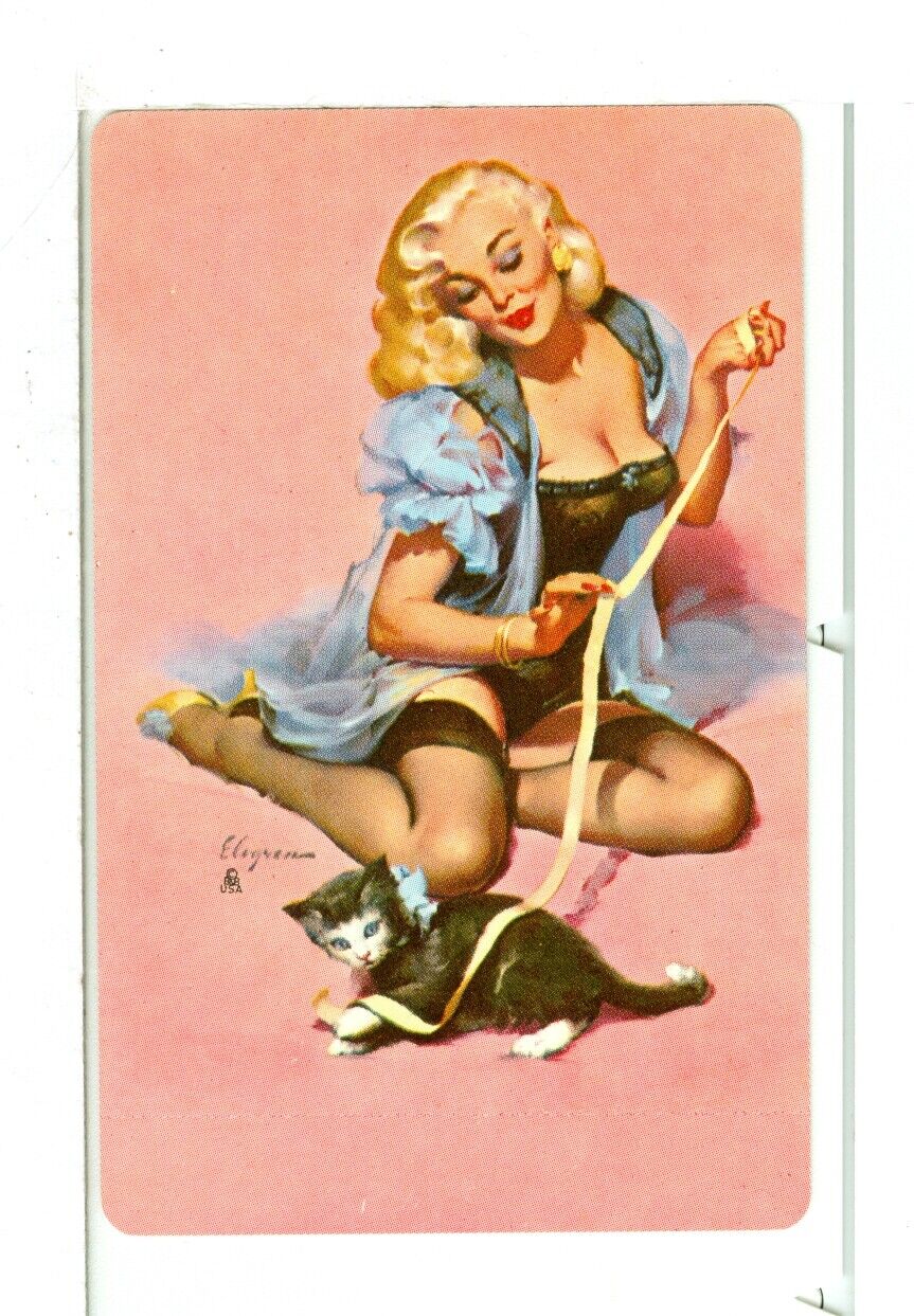 Single Vintage Playing Card Artist Gil Elvgrin, Listed as EL-6-12 A