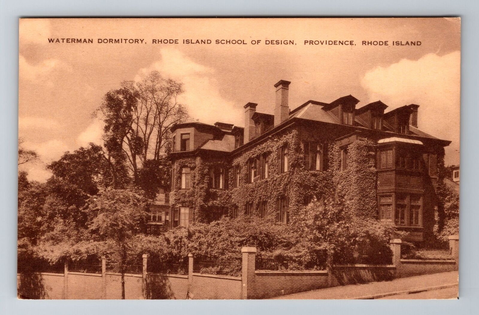 Providence RI-Rhode Island School Of Design Waterman Dormitory Vintage Postcard