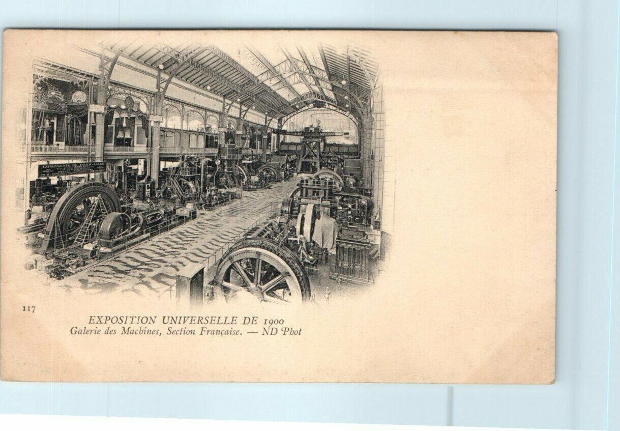 Postcard - Exposition Universelle de 1900 - Machine Gallery - French Section