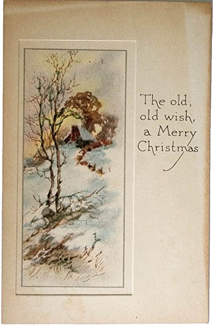 Postcard The Old Old Wish A Merry Christmas Gibson
