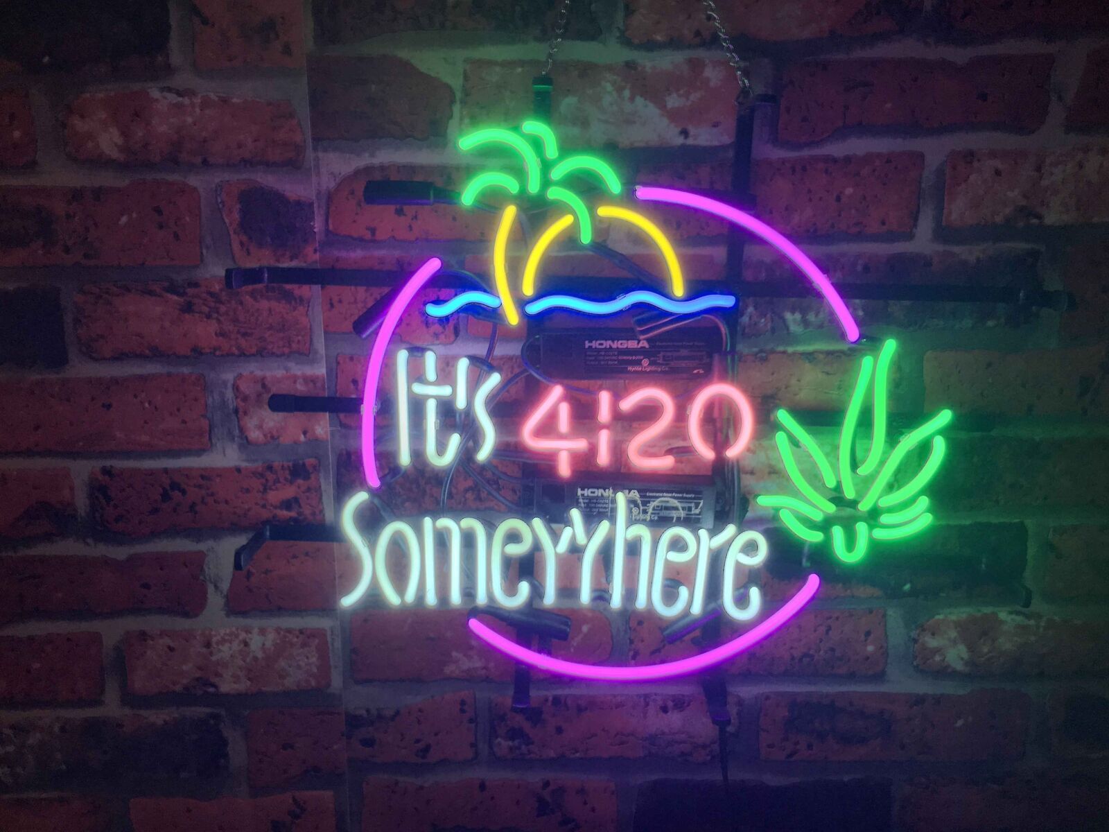 It\'s 4:20 Somewhere High Life Weed Leaf 20\