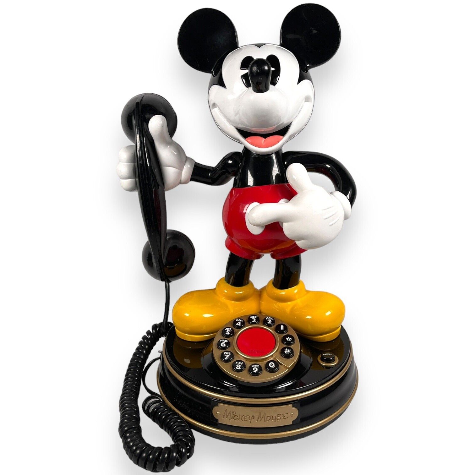 Disney 1990's Vintage Mickey Mouse Animated Talking Telephone TeleMania Works
