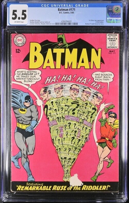 Batman #171 D.C. Comics, CGC 5.5 - 1st Appearance Of The Riddler