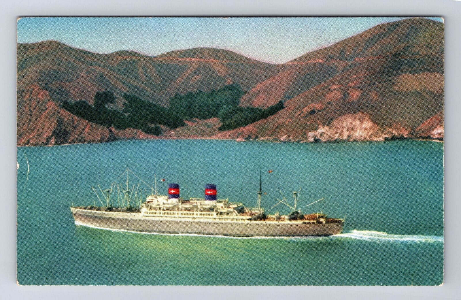 S.S President Cleveland Luxury Liner, Ship, Transportation Vintage Postcard