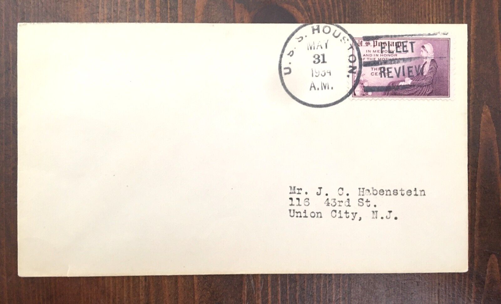 WW2 Postal Cover USS Houston
