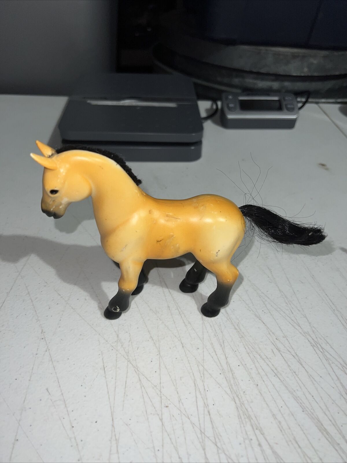 Vintage 1970's Plastic Small Horse Self Stand Nice Color Exc Condition