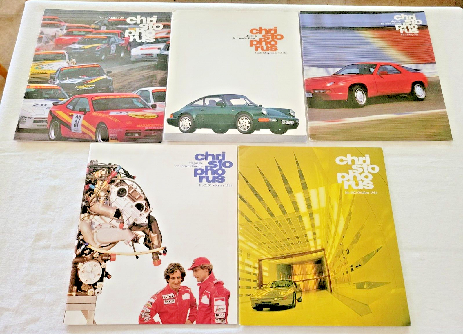 Lot of 5 Vintage Christophorus Porsche Magazine English Original Owner