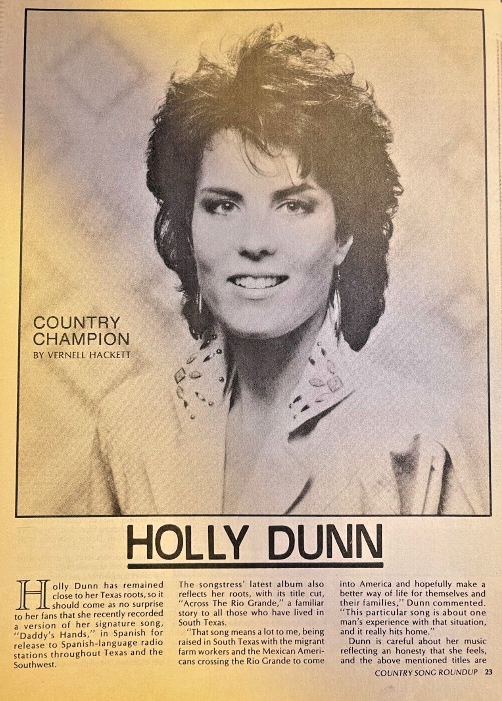 1989 Country Western Performer Holly Dunn