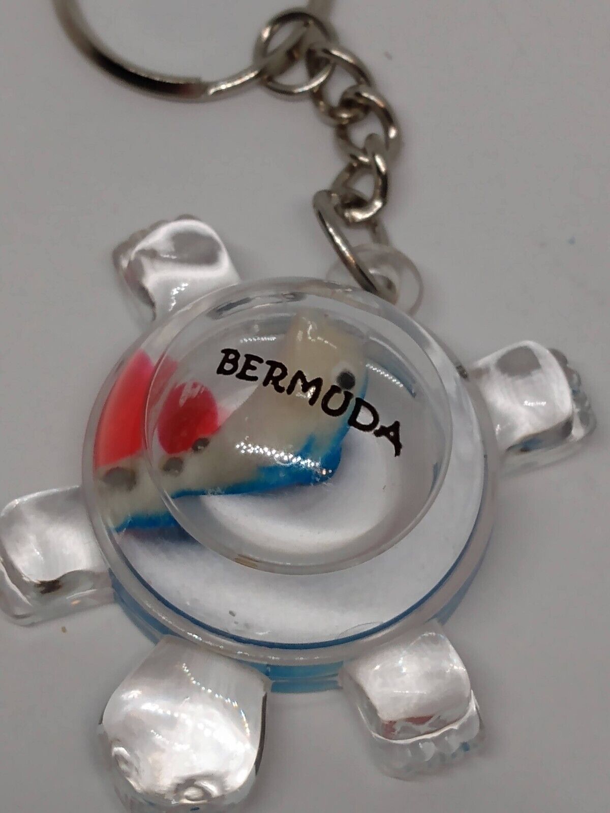 Bermuda Souvenir Liquid Souvenir Turtle Keyring Accessory