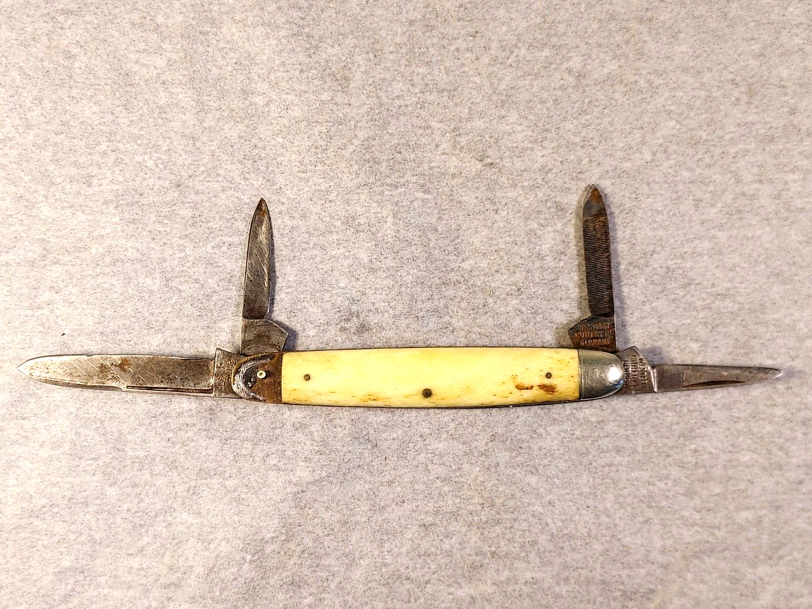 Vintage Western Cutlery Co Germany 4 Blade Pocket Knife for Parts/Repair