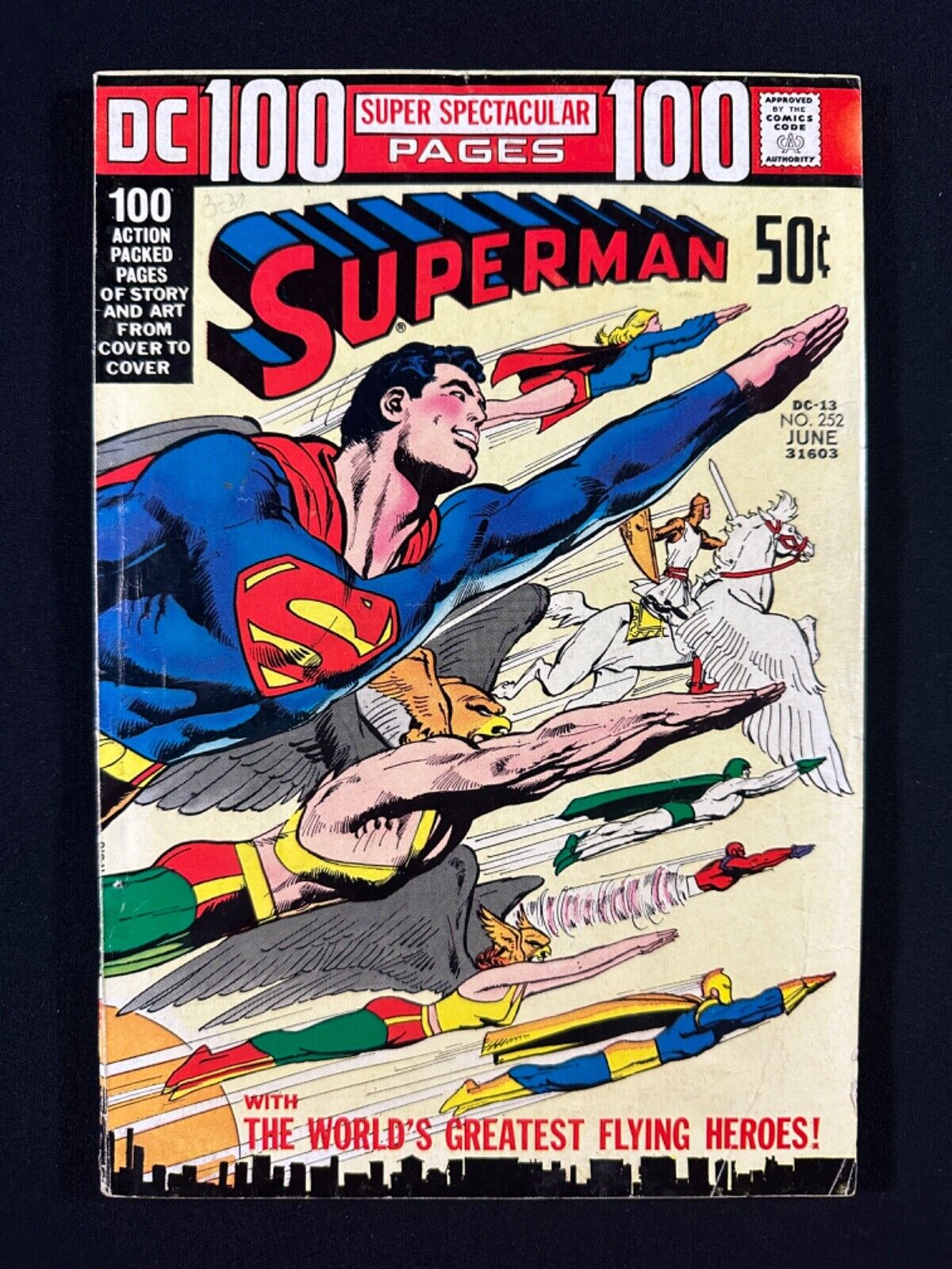 SUPERMAN #252 / 1972 / 100 Page Spectacular /  NEAL ADAMS WRAP COVER / 4.5 - 5.0