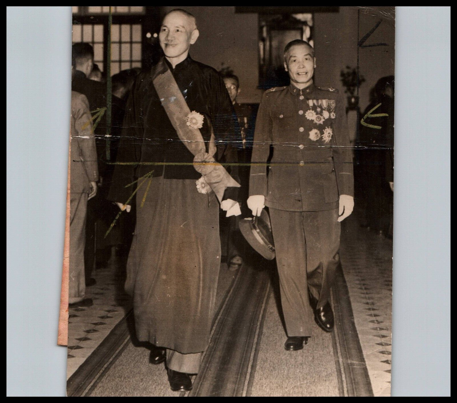 CHINA GENERAL CHIANG KAI-SHEK NATIONALIST LI TSUNG JEN 1948 ORIG PHOTO 400