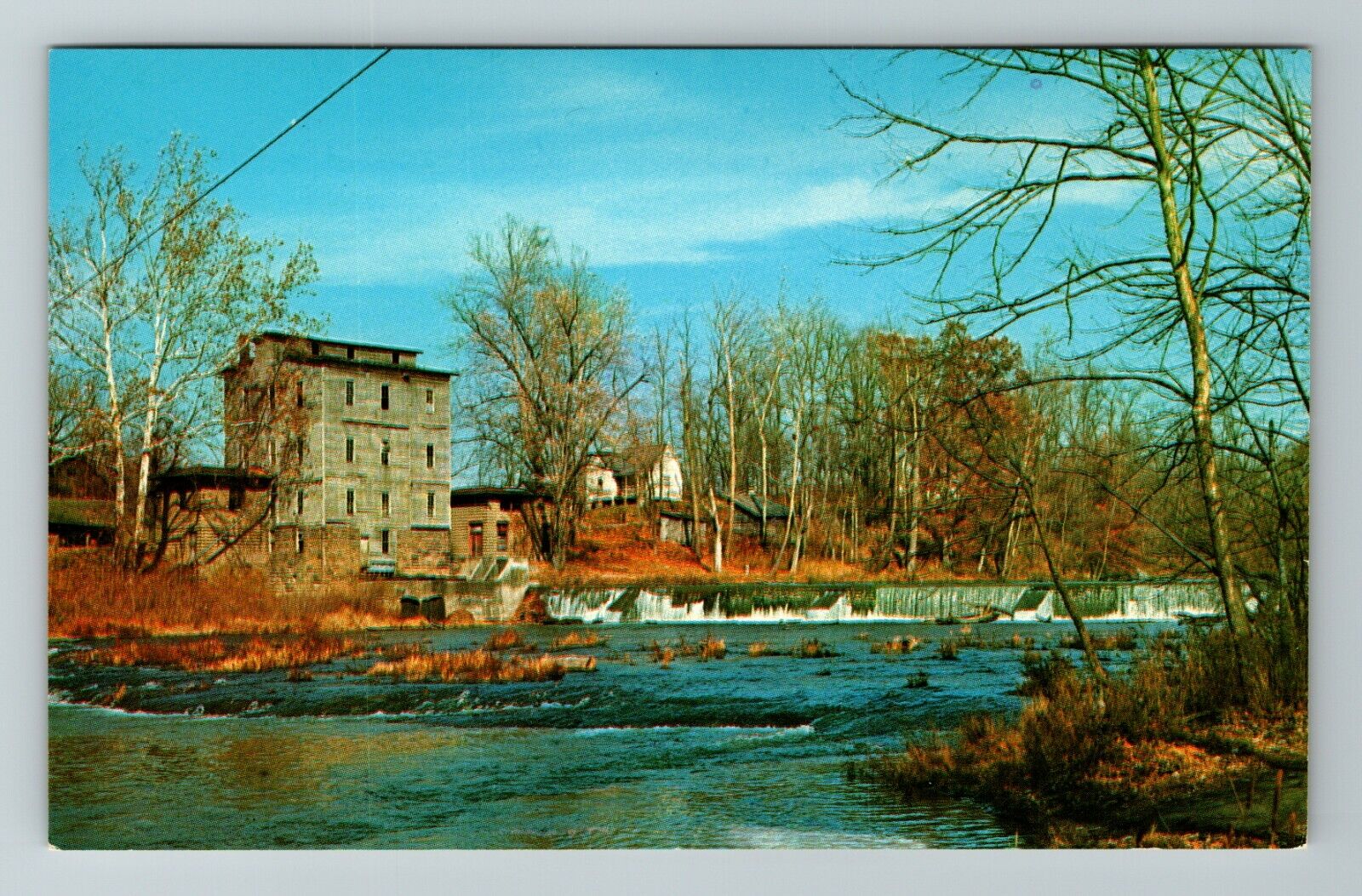 Parke County IN-Indiana, Mansfield Water Power Mill, Vintage Postcard