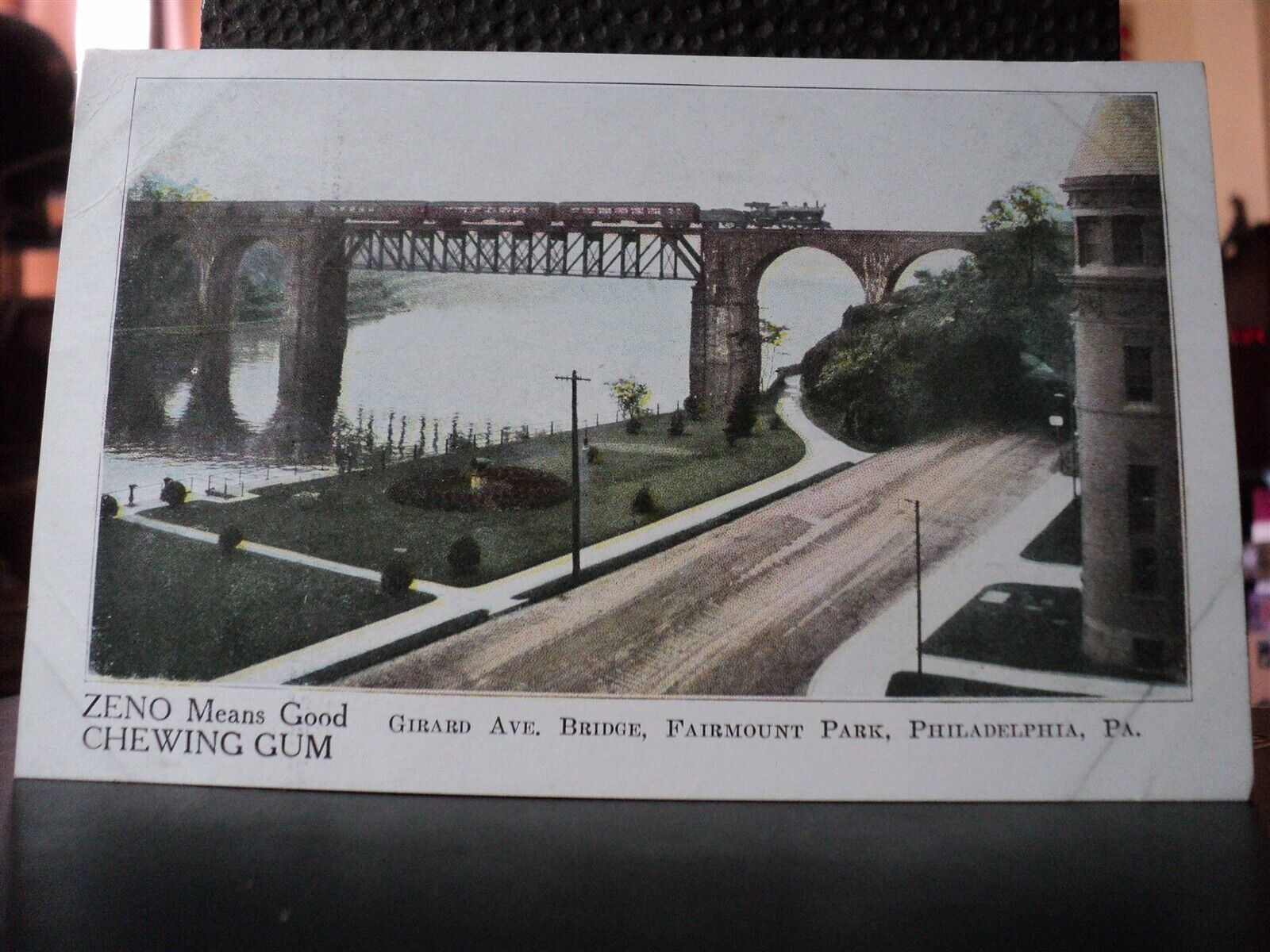 PHIADELPHIA PA Pennsylvania Park ZENO CHEWING GUM pre-1907 Advertising Postcard