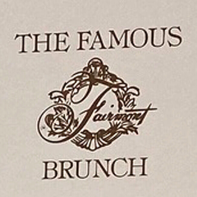Vintage 1987 Famous Fairmont Brunch San Francisco Hotel Restaurant Menu #7-16-1