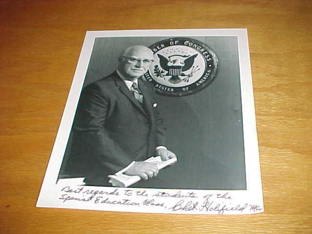 California Congressman Chester Holifield Autographed Signed Photo