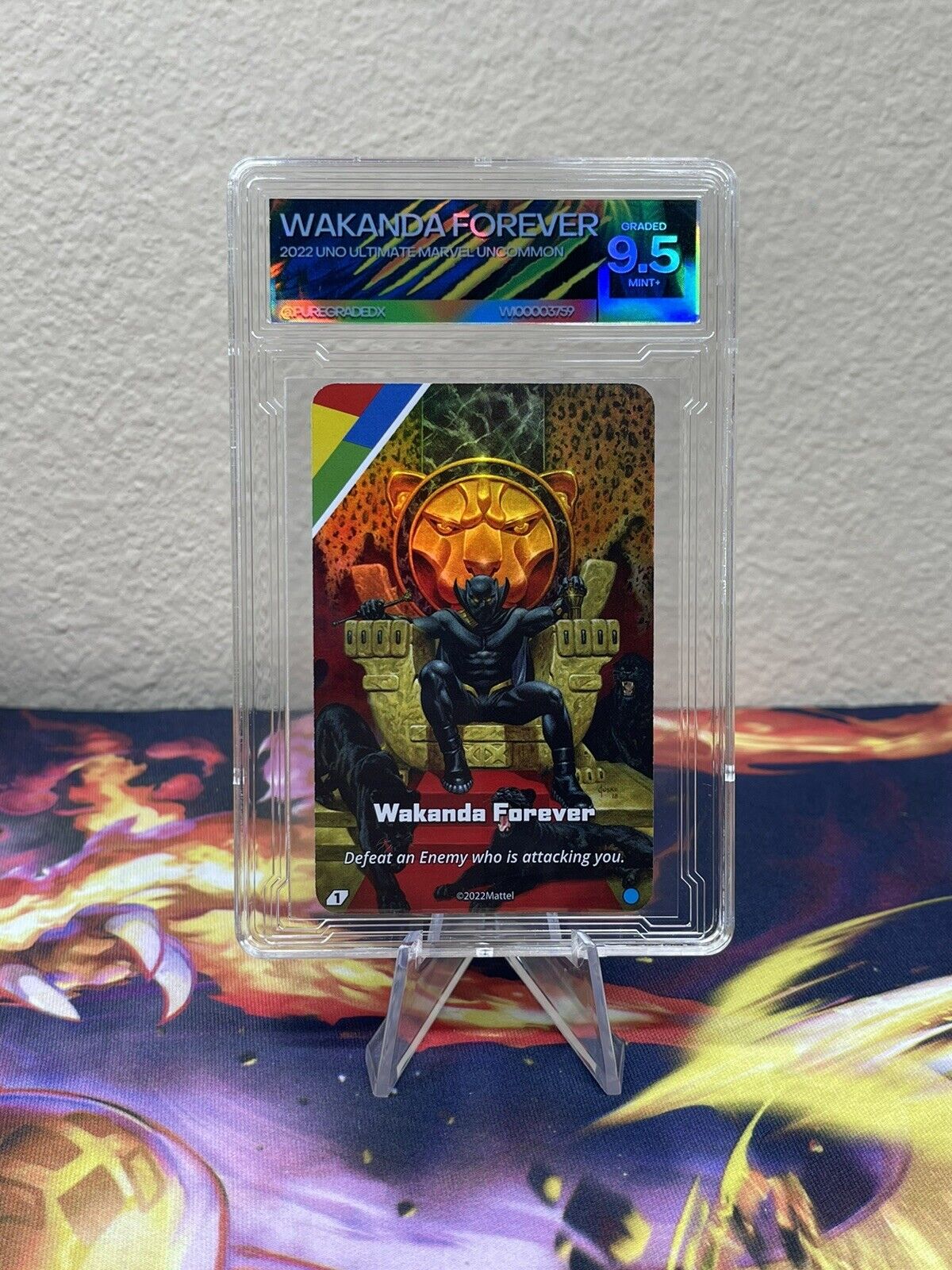 2022 Uno Ultimate Marvel Black Panther Graded 9.5 Pure Graded X