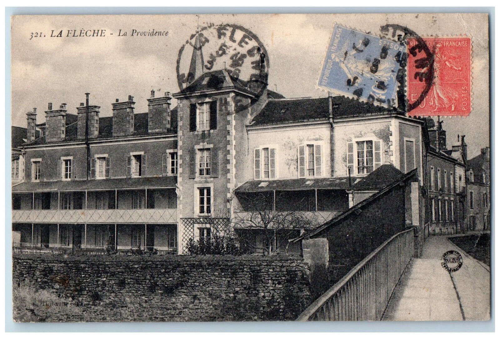La Flèche Sarthe Pays de la Loire France Postcard The Providence c1930's