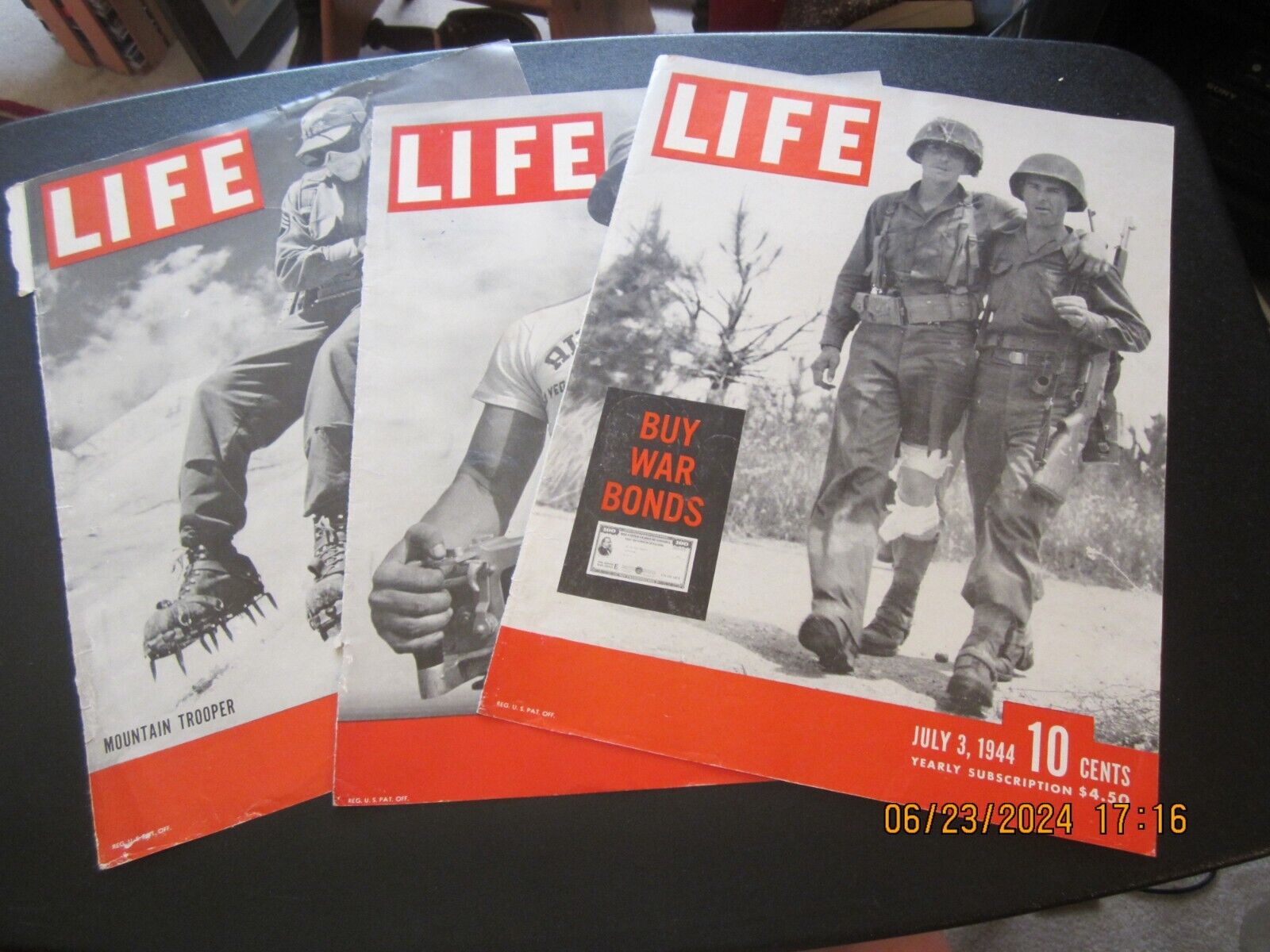 3 LIFE COVERS JULY,NOV. 1942 &JULY 3, 1944