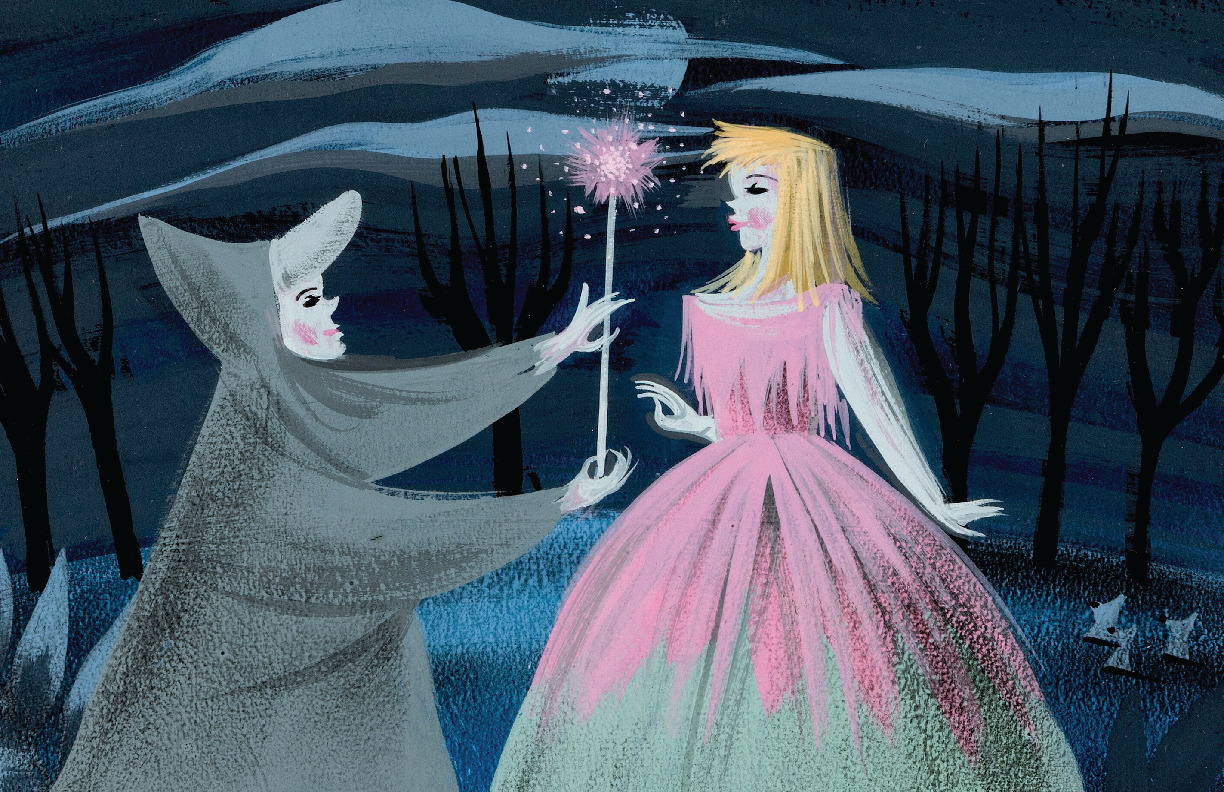 Mary Blair Disney Cinderella Fairy Godmother Magic Poster Concept Art