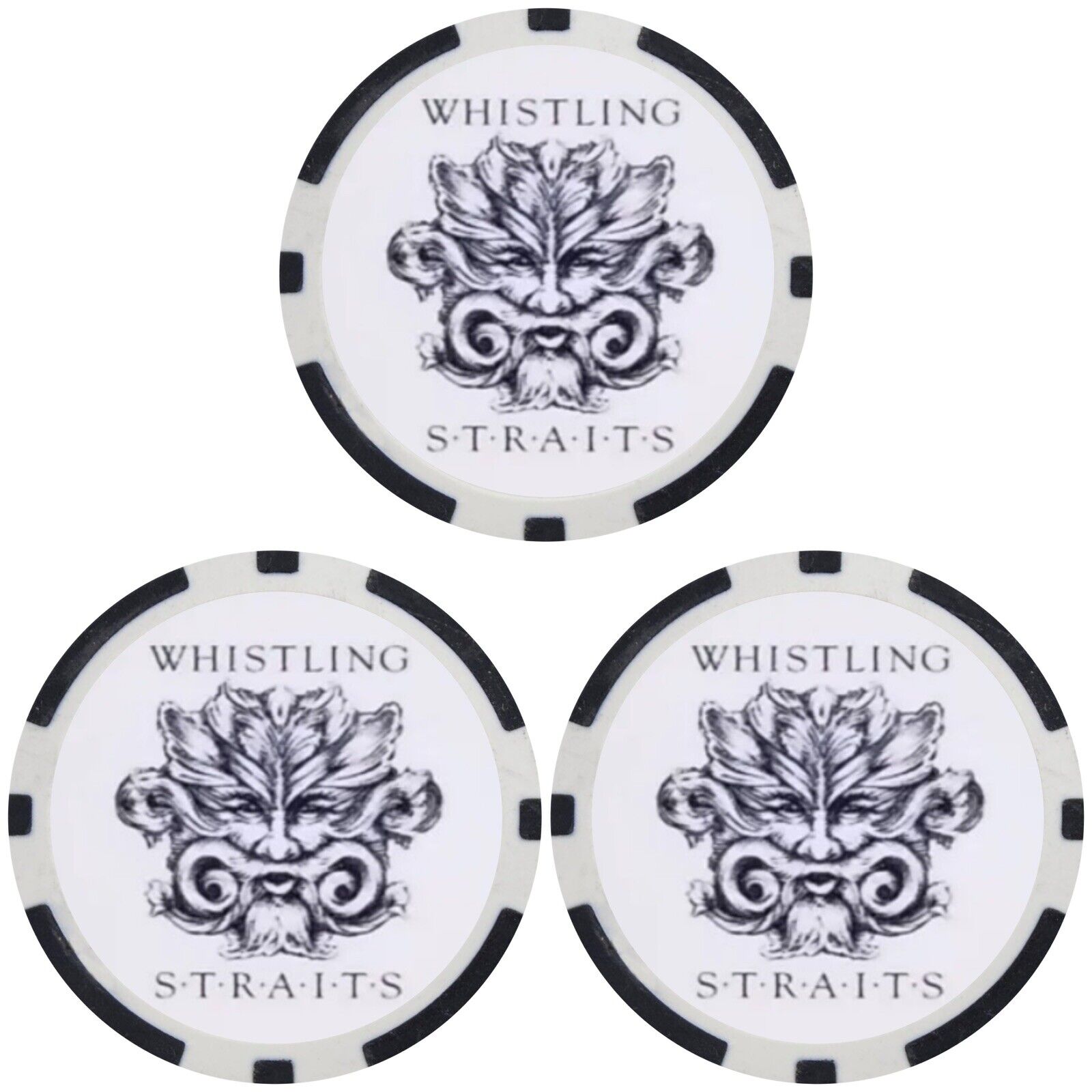 (3) Whistling Straits Golf Course - Poker Chip Golf Ball Marker