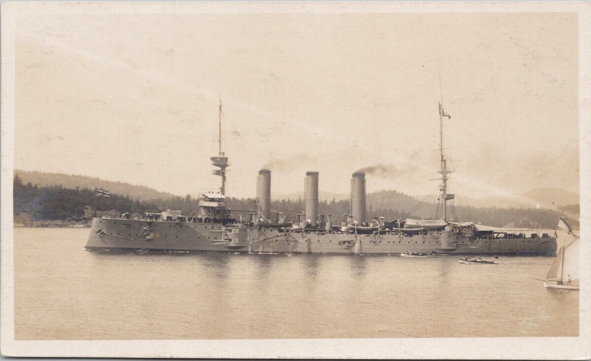 HMS \'Monmouth\' Ship to Convoy Prince Fushimi Victoria BC to Japan Postcard H59