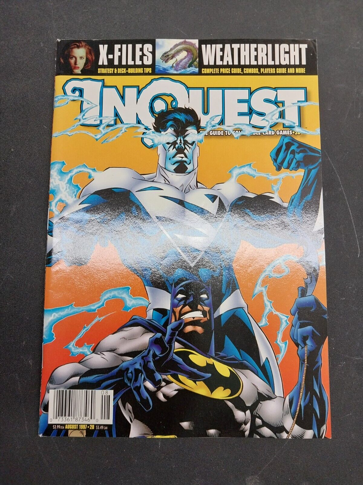 INQUEST Magazine #28, AUGUST 1997, SUPERMAN/BATMAN Cover, WEATHERLIGHT, X-FILES