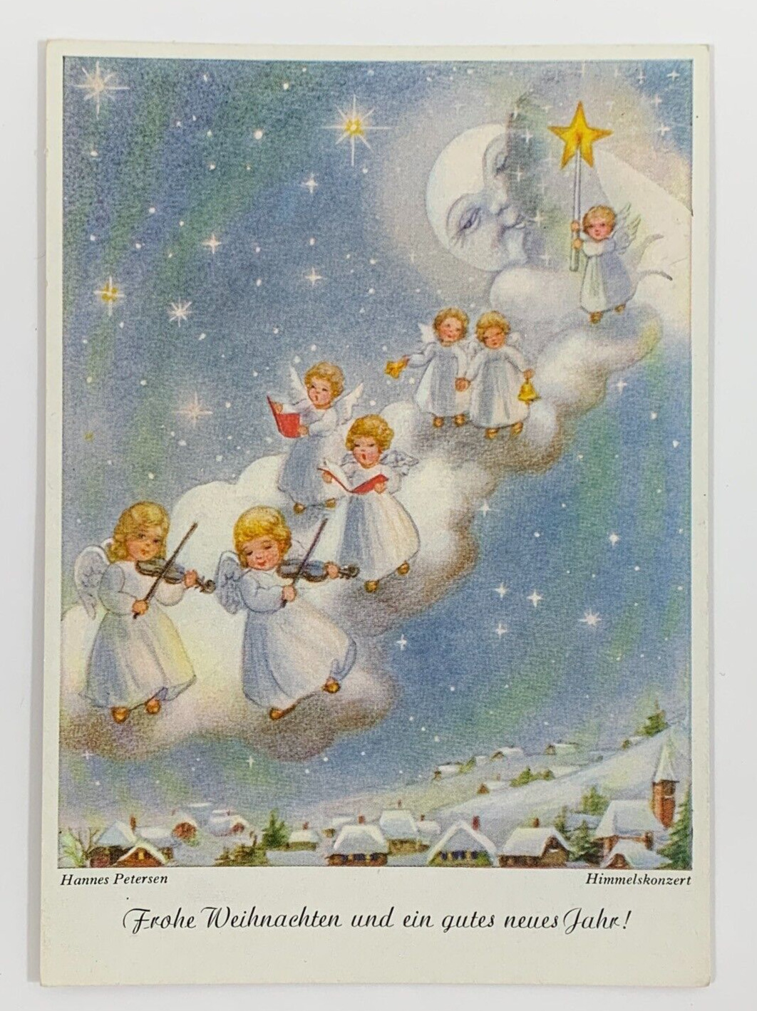 Hannes Petersen Heavenly Concert Merry Christmas and a Happy New Year Postcard