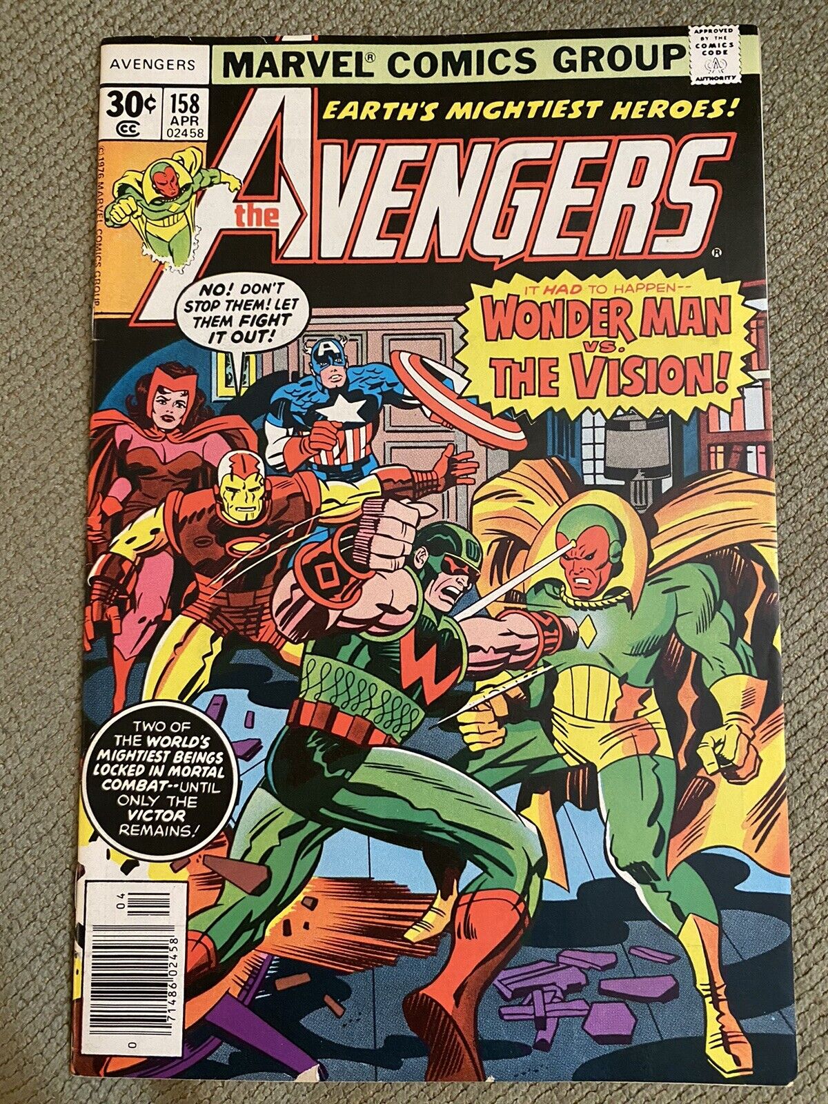 Avengers #158 Marvel 1st Appearance & Origin of Graviton VF 1977