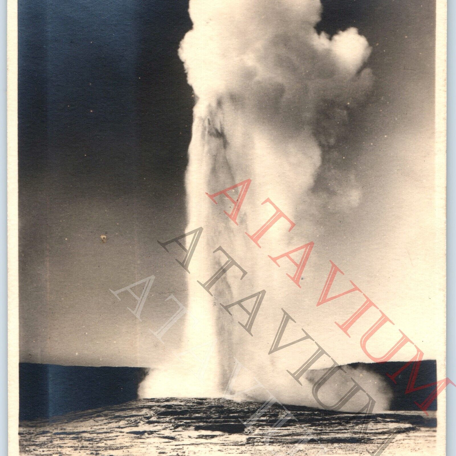 c1920s RARE Haynes Yellowstone Old Faithful Geyser Real Photo Snapshot 4.5\