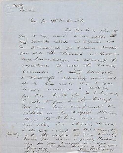 John Weiss Forney Lancaster Pa Politician Signed Antique Letter 1851 J. Buchanan