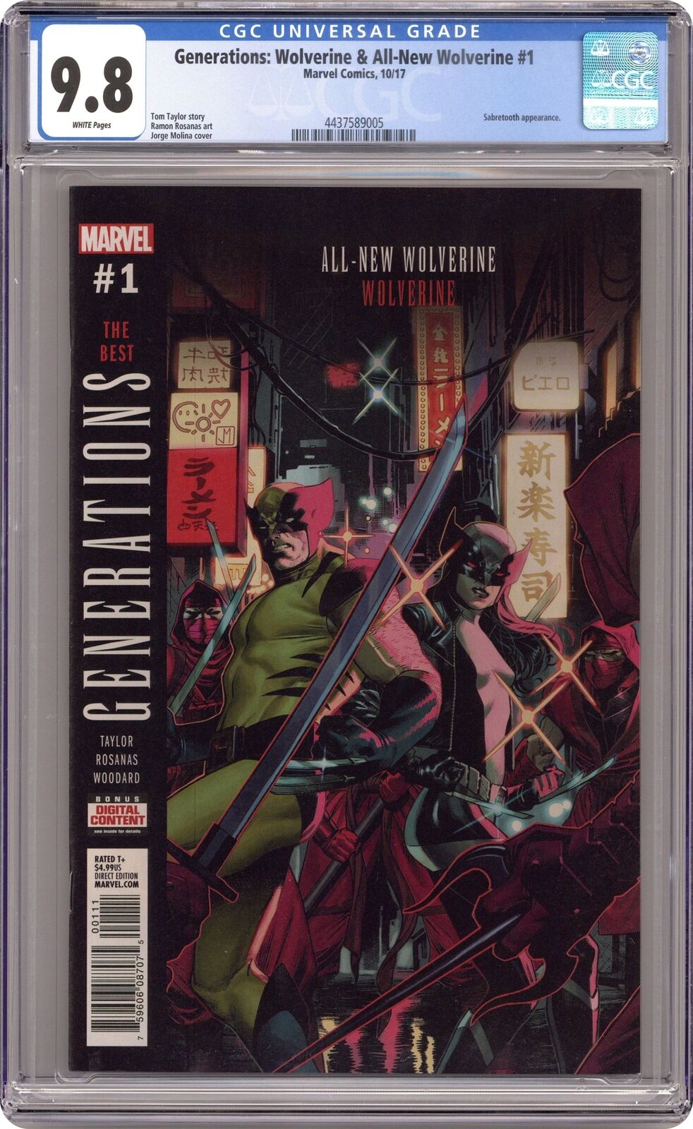 Generations Wolverine and All-New Wolverine 1A Molina CGC 9.8 2017 4437589005