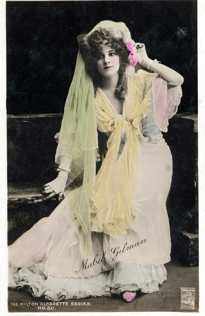 Mabel Gilman Hand Colored Real Photo Postcard-American Broadway Actress-udb-1905