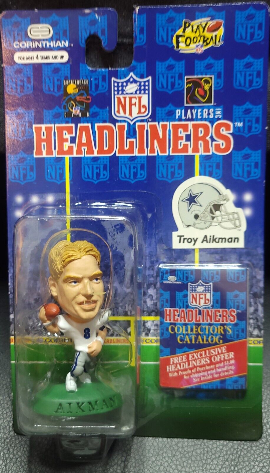 1996 Corinthian NFL Headliners 3” Figure-Troy Aikman-Dallas Cowboys-HOF