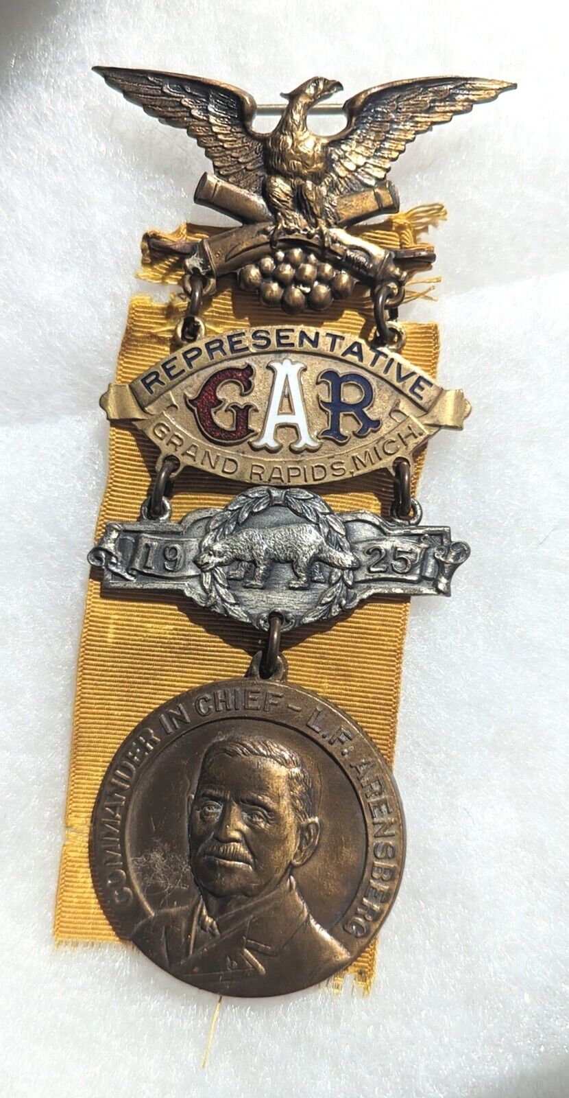 GAR 1925 59th National Encampment Grand Rapids Michigan Badge