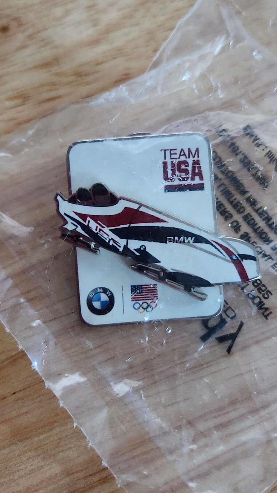 BMW Bobsled Team USA Olympic Lapel Pin Customer Retention Gift