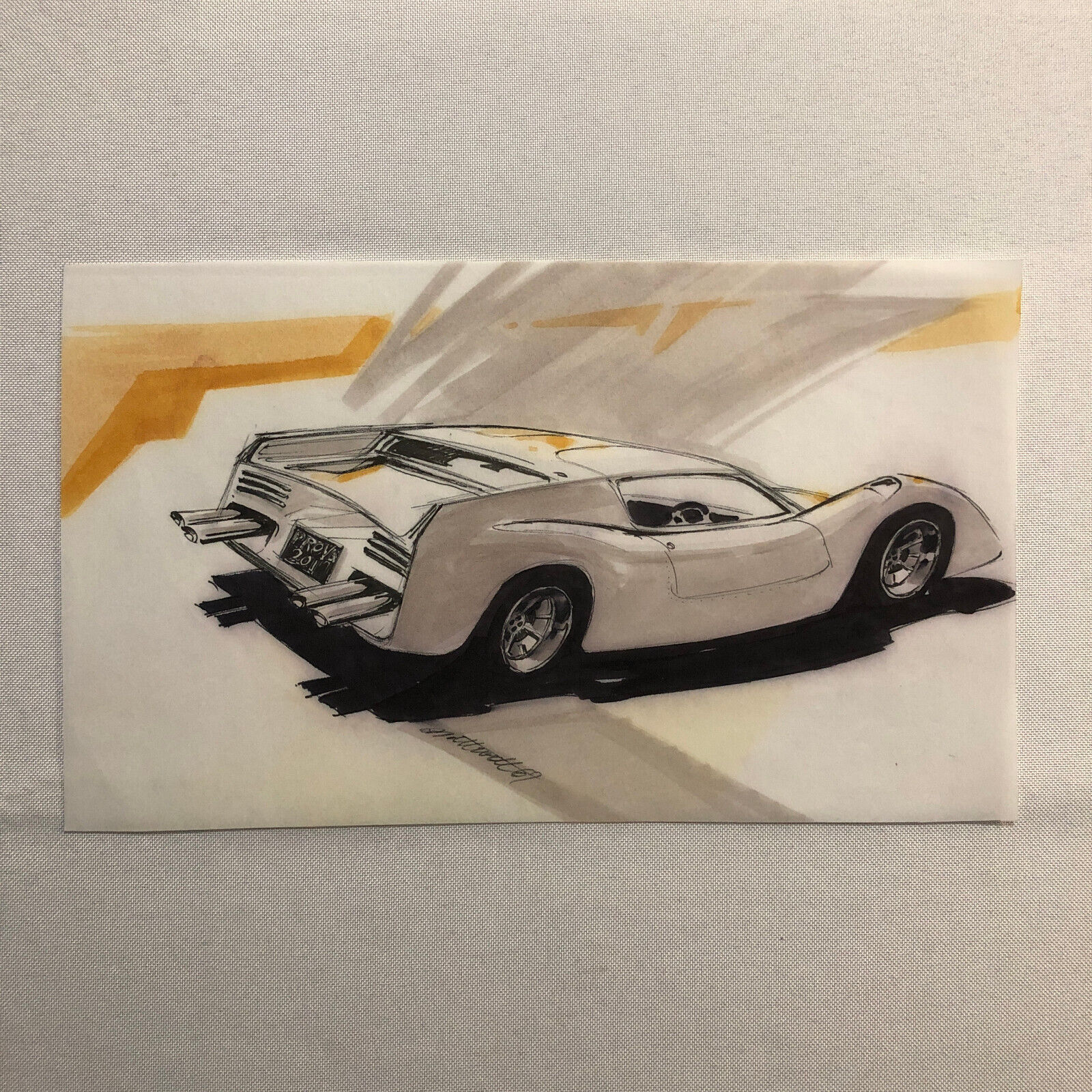 Styling Concept Automobile Illustration Art Drawing Sketch Vintage 1967 NOTTRODT