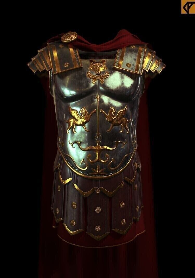 Medieval Roman Muscle Cuirass Gladiator Breastplate With Shoulder & skirt