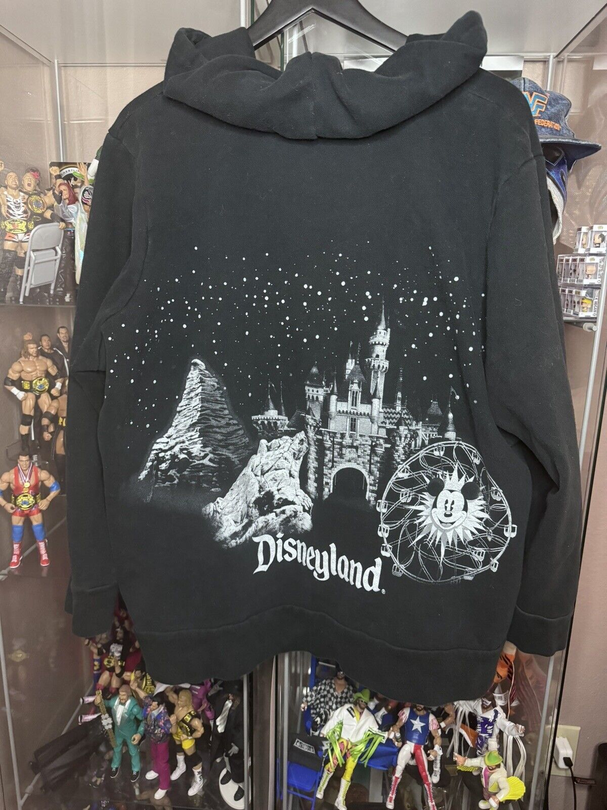 Vintage Disneyland Disney park  Black  Zip Up Jacket Xl 🔥